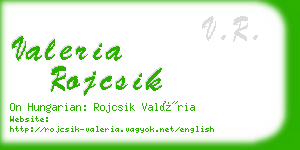 valeria rojcsik business card